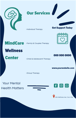 Custom Brochures Multiple Sizes Mind Care