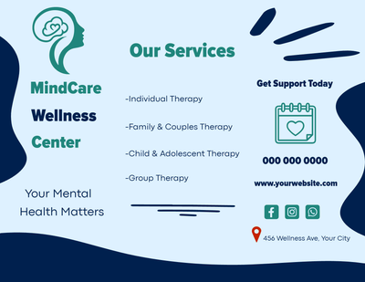 Custom Brochures Multiple Sizes Mind Care