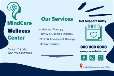 Custom Brochures Multiple Sizes Mind Care