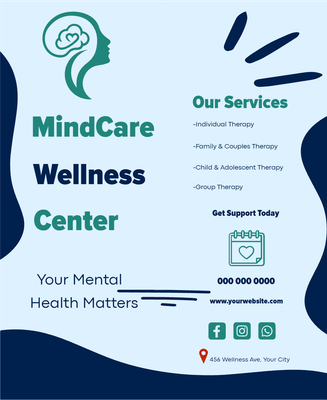 Custom Brochures Multiple Sizes Mind Care