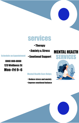 Custom Brochures Multiple Sizes Mental Health Services