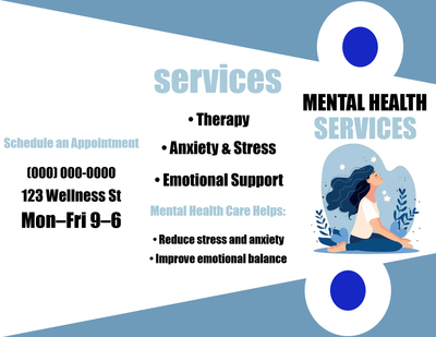 Custom Brochures Multiple Sizes Mental Health Services