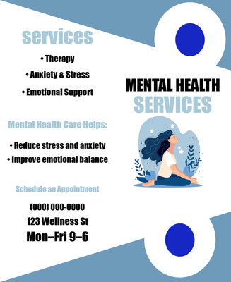 Custom Brochures Multiple Sizes Mental Health Services