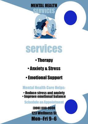 Custom Brochures Multiple Sizes Mental Health Services
