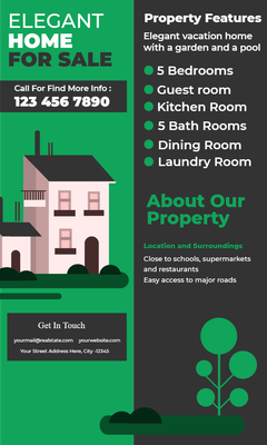 Custom Brochures Multiple Sizes Elegant Home