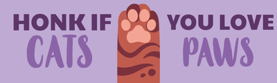 Custom Bumper Stickers Multiple Sizes Cats Paws