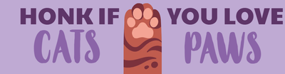 Custom Bumper Stickers Multiple Sizes Cats Paws