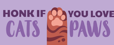 Custom Bumper Stickers Multiple Sizes Cats Paws