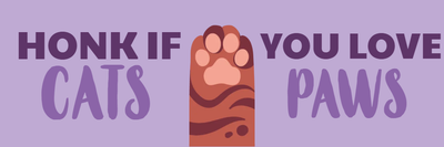 Custom Bumper Stickers Multiple Sizes Cats Paws
