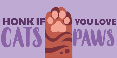 Custom Bumper Stickers Multiple Sizes Cats Paws