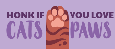 Custom Bumper Stickers Multiple Sizes Cats Paws
