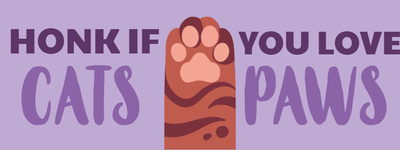 Custom Bumper Stickers Multiple Sizes Cats Paws