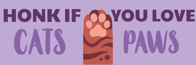 Custom Bumper Stickers Multiple Sizes Cats Paws
