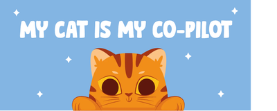 Custom Bumper Stickers Multiple Sizes Cat Copilot