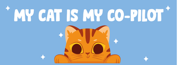 Custom Bumper Stickers Multiple Sizes Cat Copilot