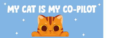 Custom Bumper Stickers Multiple Sizes Cat Copilot