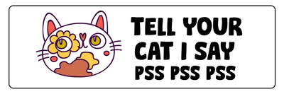 Custom Bumper Stickers Multiple Sizes Cat Greetings