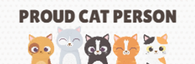 Custom Bumper Stickers Multiple Sizes Proud Cat Person