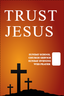 Custom Outdoor Yard Signs Multiple Sizes Trust Jesus