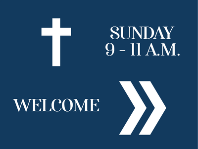 Custom Outdoor Yard Signs Multiple Welcome Sunday Service