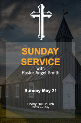 Custom Outdoor Yard Signs Multiple Sizes Cross Sunday Service