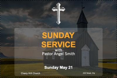 Custom Outdoor Yard Signs Multiple Sizes Cross Sunday Service