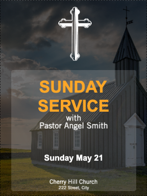Custom Outdoor Yard Signs Multiple Sizes Cross Sunday Service