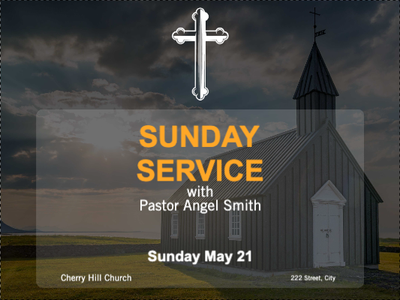 Custom Outdoor Yard Signs Multiple Sizes Cross Sunday Service