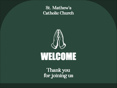 Custom Outdoor Yard Signs Multiple Sizes St. Mathew's Church