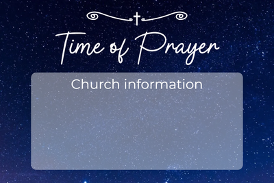 Custom Outdoor Yard Signs Multiple Sizes Time Of Prayer