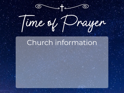 Custom Outdoor Yard Signs Multiple Sizes Time Of Prayer