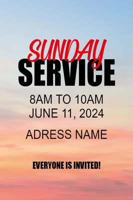 Custom Outdoor Yard Signs Multiple Sizes Sunday Service