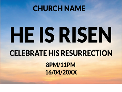 Custom Outdoor Yard Signs Multiple Sizes He Is Risen