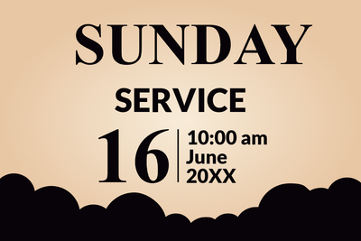 Custom Outdoor Yard Signs Multiple Sizes Sunday Service