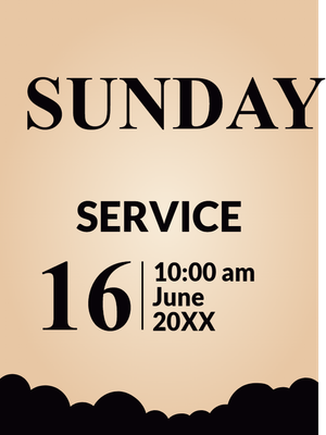 Custom Outdoor Yard Signs Multiple Sizes Sunday Service