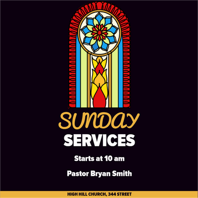 Custom Outdoor Yard Signs Multiple Sizes Sunday Services