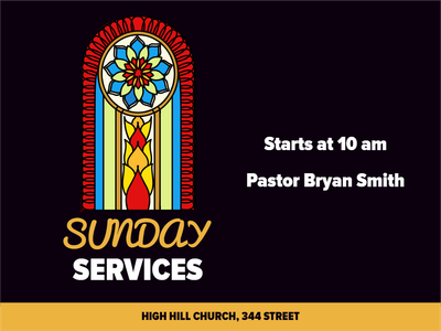 Custom Outdoor Yard Signs Multiple Sizes Sunday Services