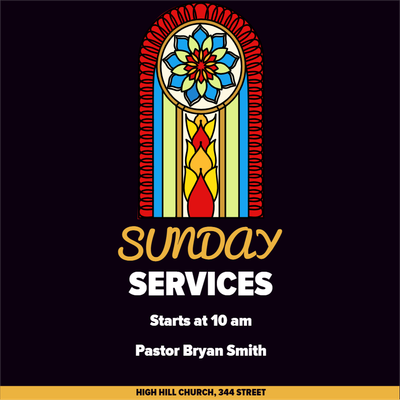 Custom Outdoor Yard Signs Multiple Sizes Sunday Services