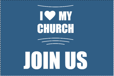 Custom Outdoor Yard Signs Multiple Sizes I Love My Chuch