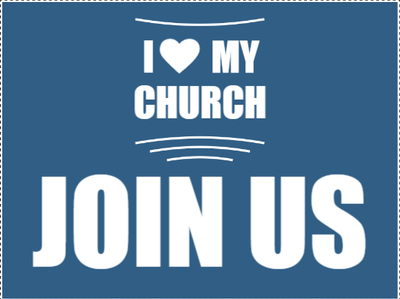 Custom Outdoor Yard Signs Multiple Sizes I Love My Chuch