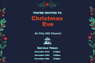 Custom Outdoor Yard Signs Multiple Sizes Christmas Eve Mass