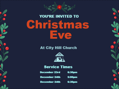 Custom Outdoor Yard Signs Multiple Sizes Christmas Eve Mass