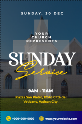 Custom Outdoor Yard Signs Multiple Sizes Sunday Service
