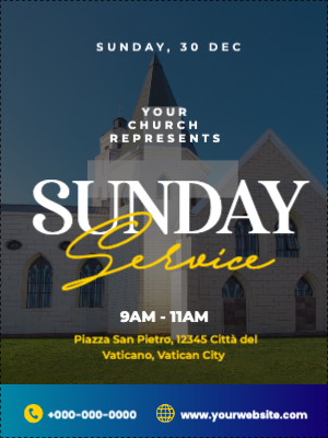 Custom Outdoor Yard Signs Multiple Sizes Sunday Service