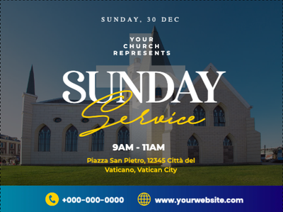 Custom Outdoor Yard Signs Multiple Sizes Sunday Service