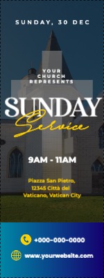 Custom Outdoor Yard Signs Multiple Sizes Sunday Service