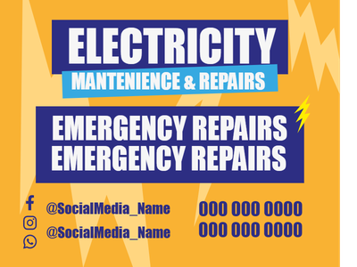 Custom Car Magnets Multiple Sizes Electricity Maintenance & Repairs