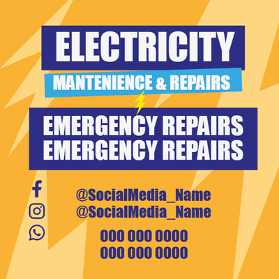 Custom Car Magnets Multiple Sizes Electricity Maintenance & Repairs