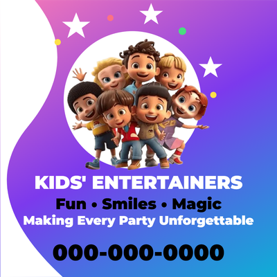 Custom Car Magnets Multiple Sizes Kid's Entertainers