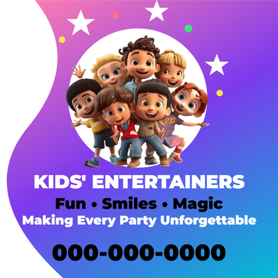 Custom Car Magnets Multiple Sizes Kid's Entertainers